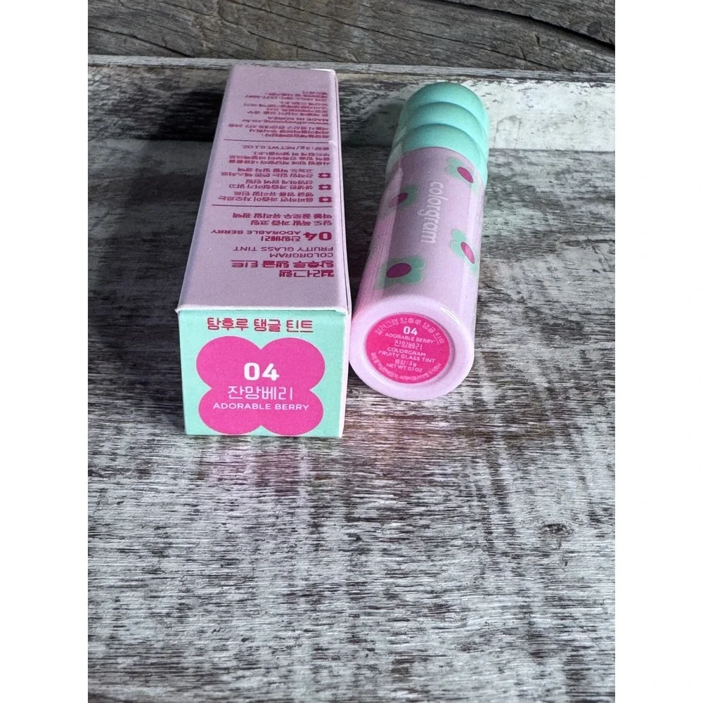 Colorgram Fruity Glass Tint | 04 Adorable Berry | K-Beauty | MSRP $15